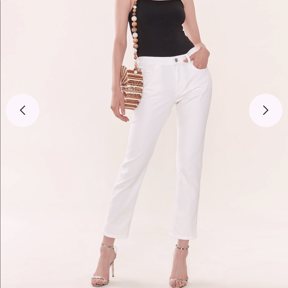 NWT Current Elliott The Fling White Jean 28